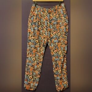 Joie Black Pants with Floral Design